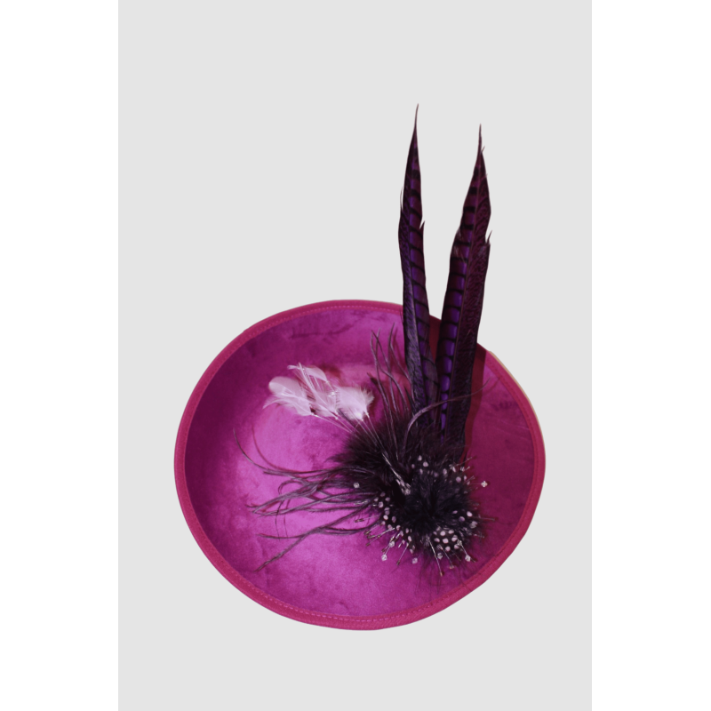 TOCADO GRANDE TERCIOPELO MORADO