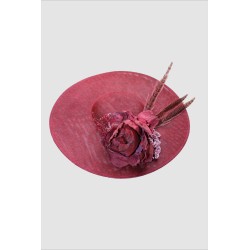 TOCADO GRANATE FLORES