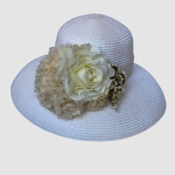 SOMBRERO ENCAJE FLOR