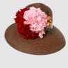 SOMBRERO MARRON HORTENSIAS