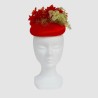 TOCADO RED ROJO VERDE HORTENSIAS