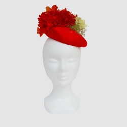 TOCADO RED ROJO VERDE HORTENSIAS