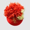 TOCADO RED ROJO VERDE HORTENSIAS