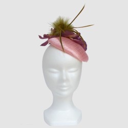 TOCADO ROSA ORQUIDEA PLUMA